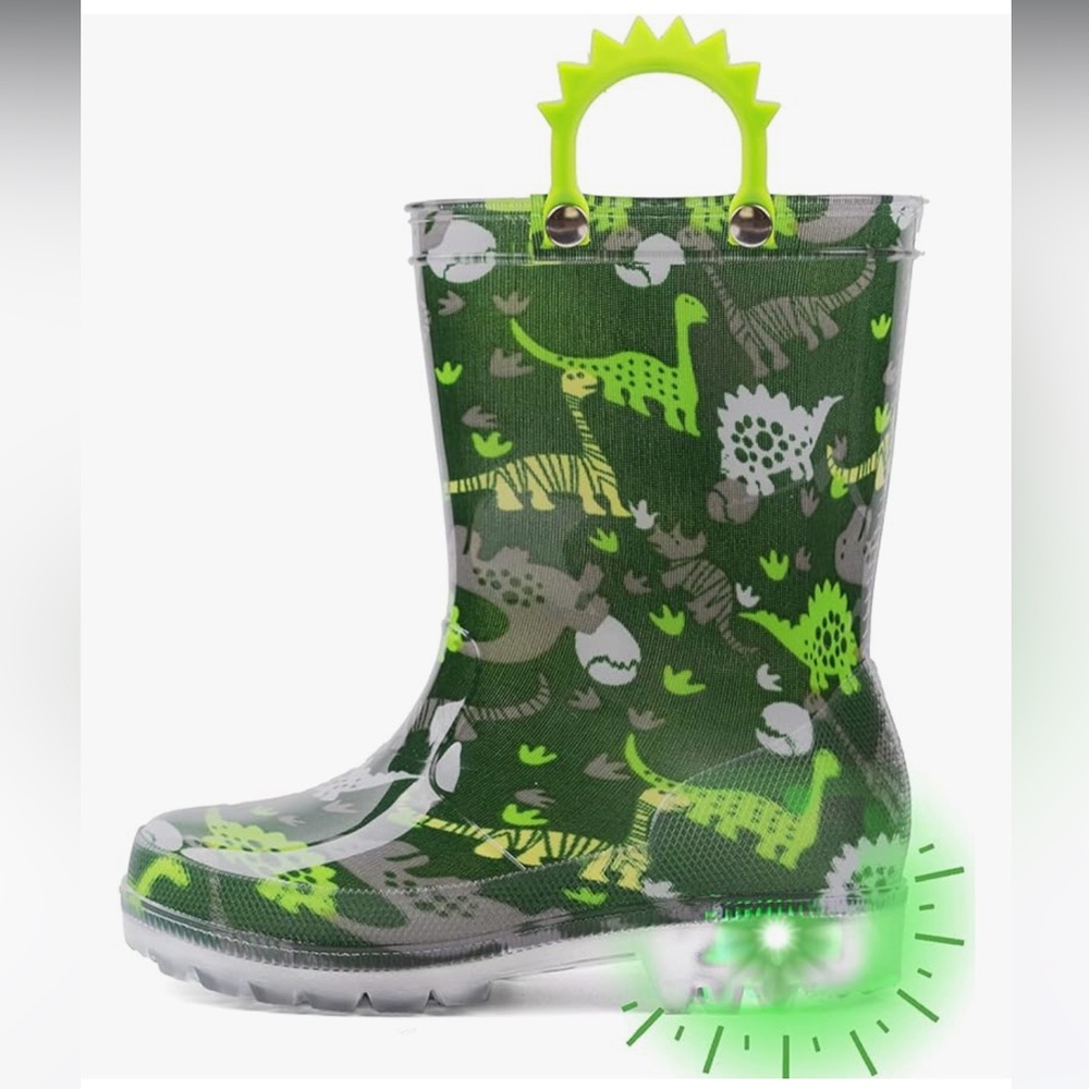 Dinosaur Light Up Rain Boots
